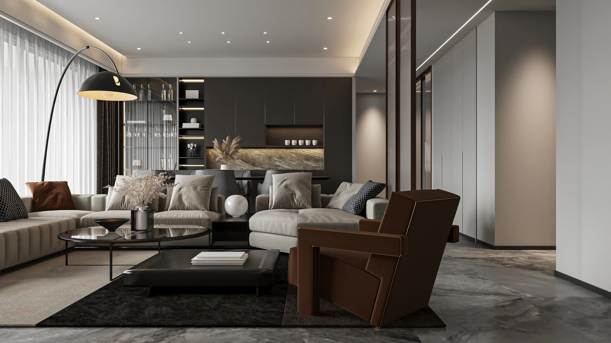 Comfortable lounge interior representing reopening and welcoming customers back