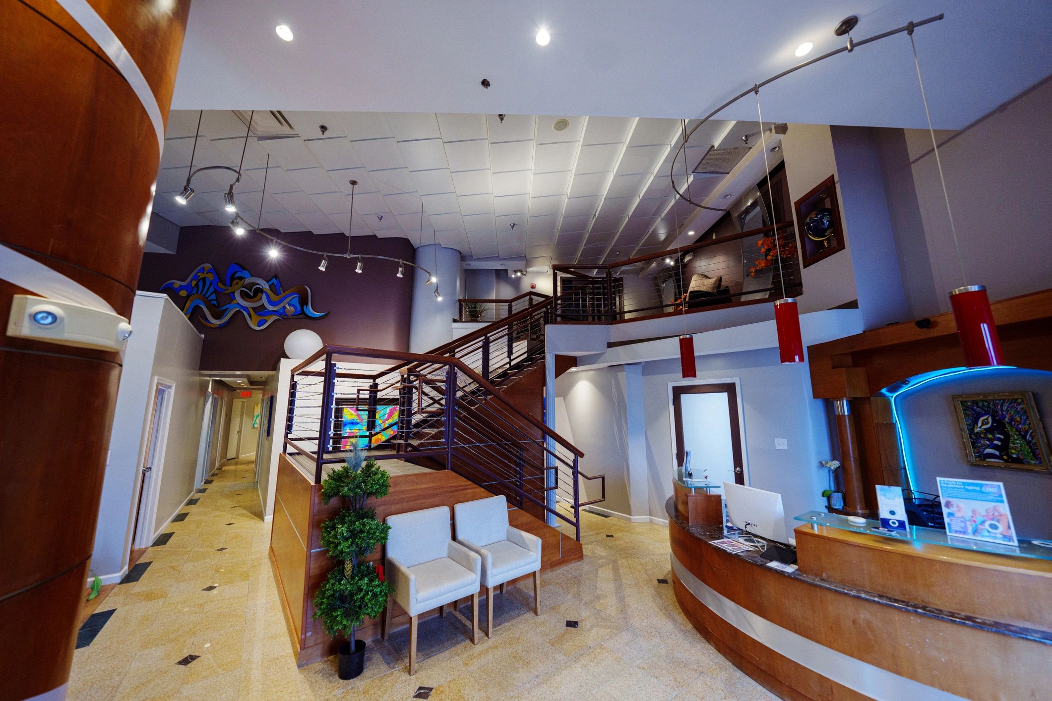 Reception-style interior representing the upcoming new location details